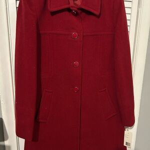 Women's Red Wool Coat